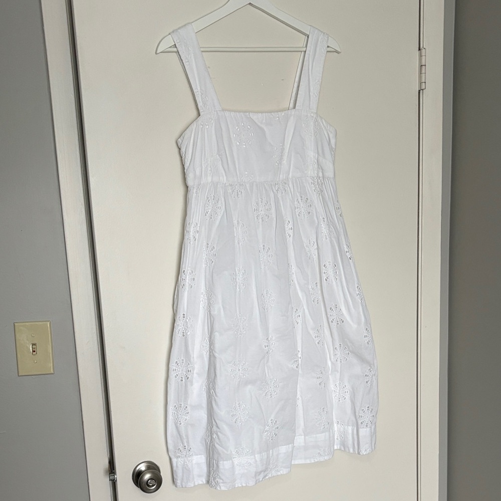 Banana Republic White Eyelet Dress Size 8